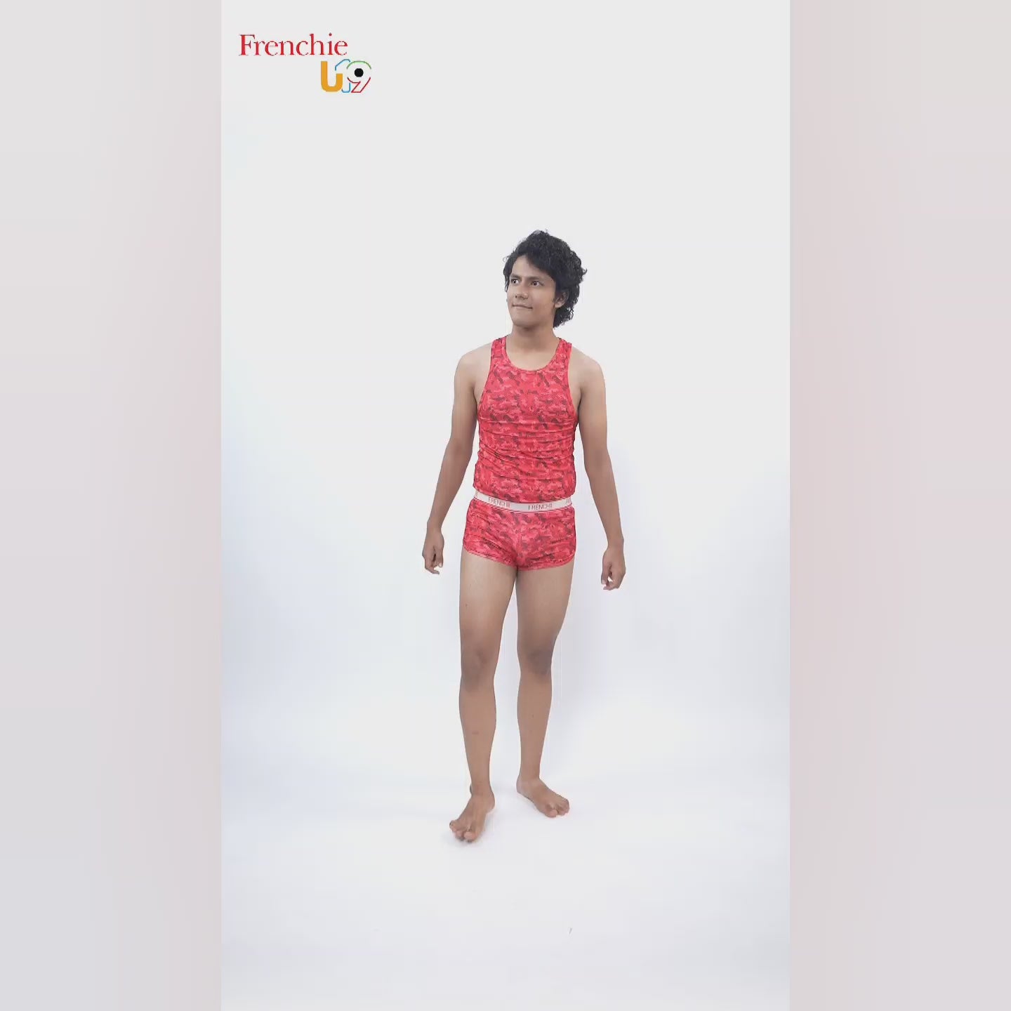 U19 Teens Red Vest in Camouflage Print