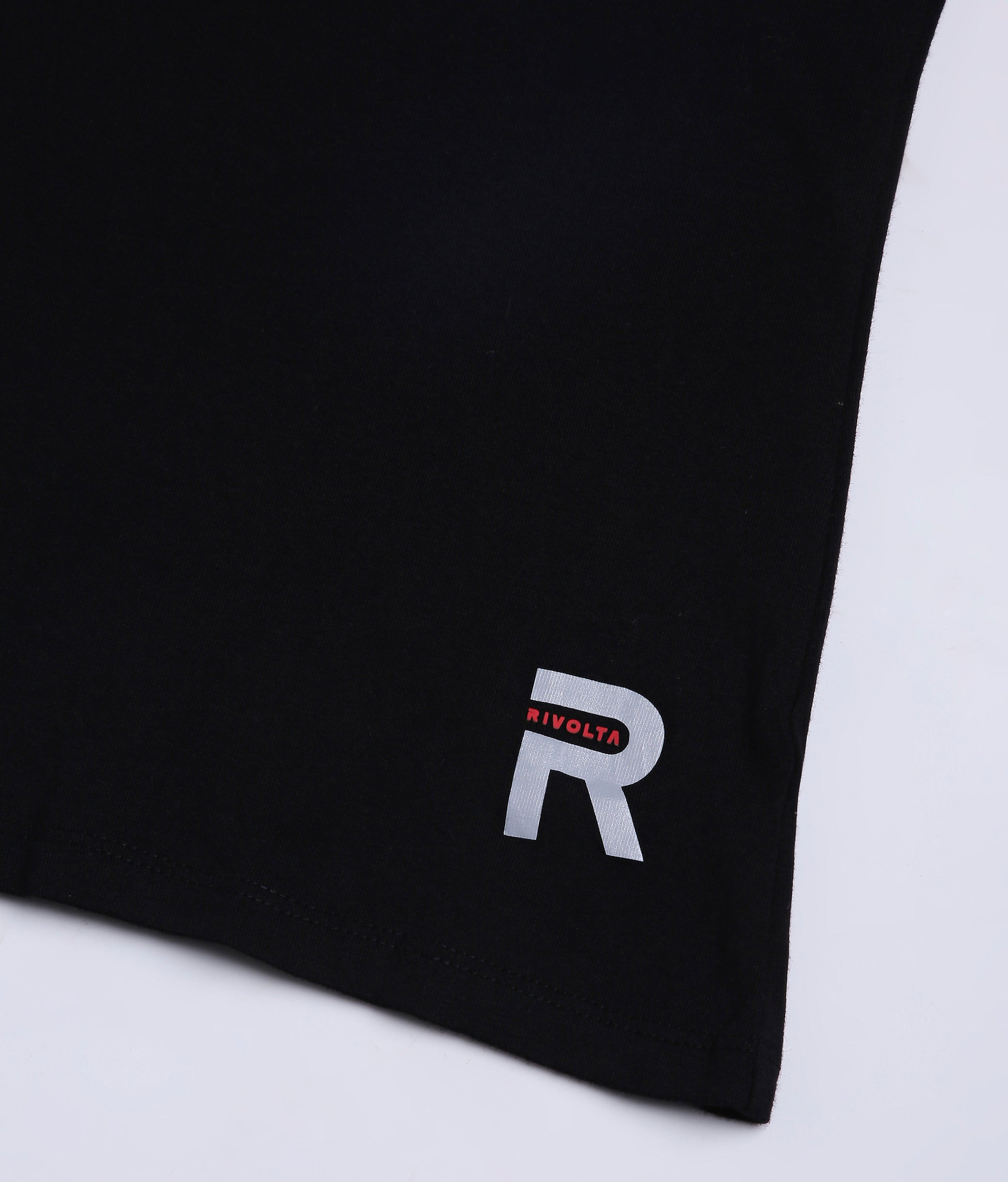 Women Solid Black Round Neck Cotton T-Shirt - 001