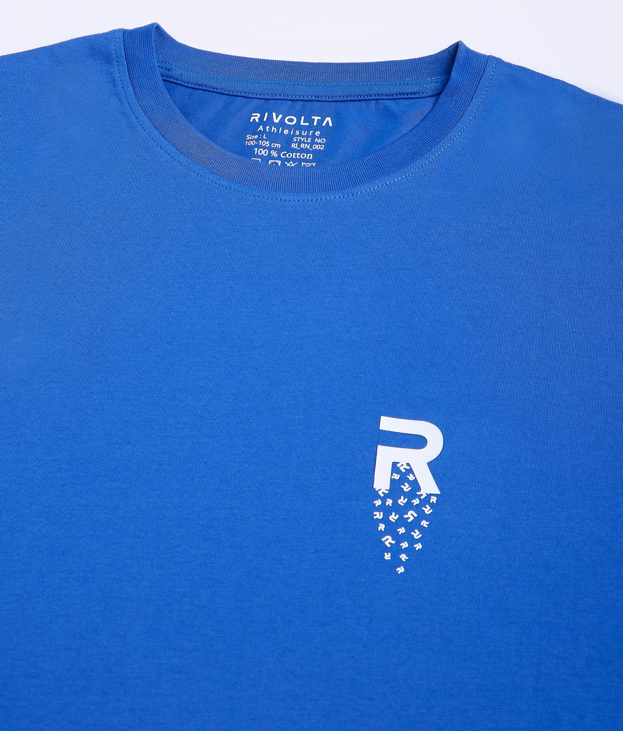 Men Royal Blue Leisurewear Cotton Tee - 002