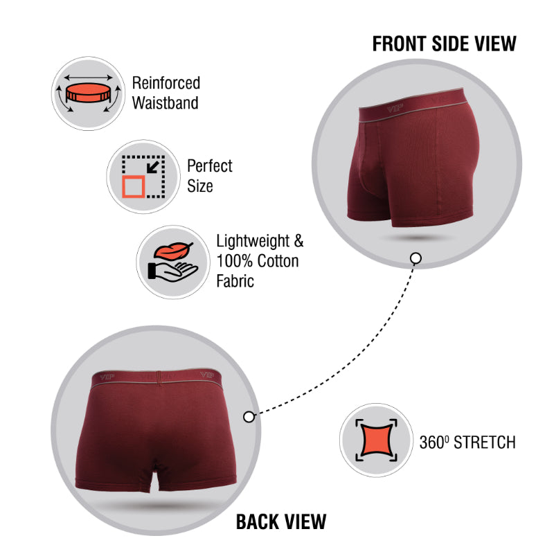 Regal 1301 - Solid Cotton Rib Trunks for Men
