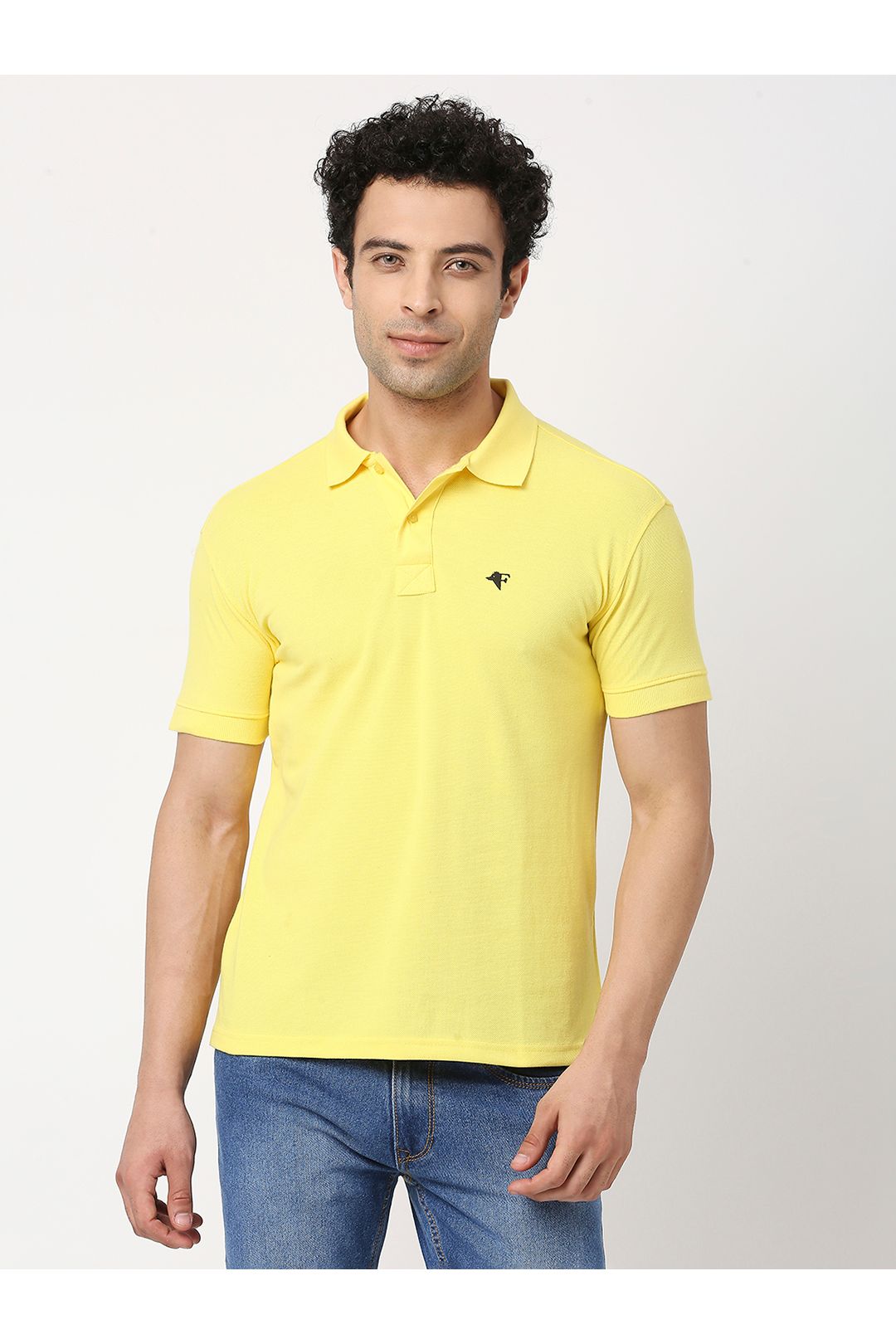MENS YELLOW POLO T-SHIRT
