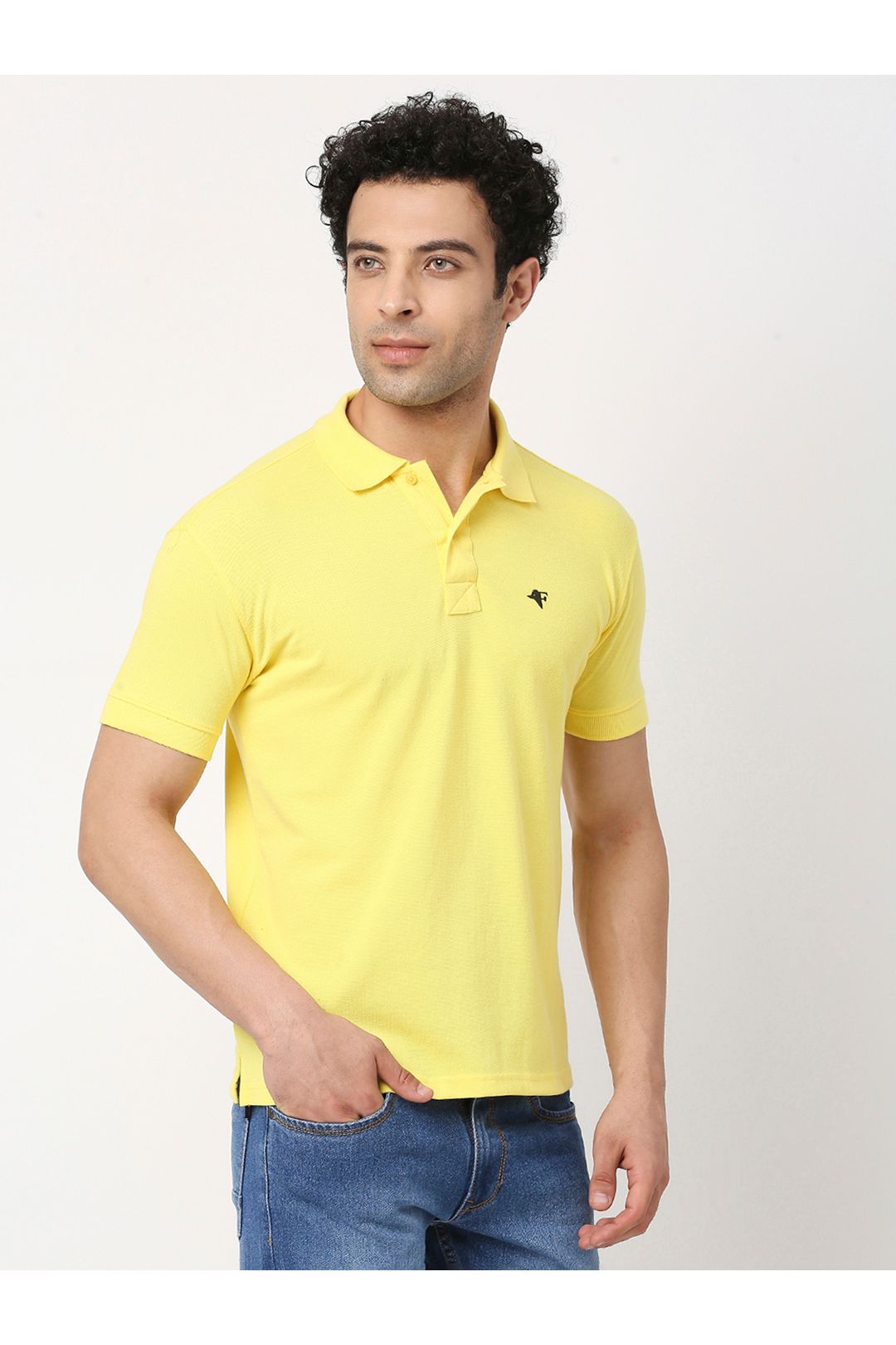 MENS YELLOW POLO T-SHIRT