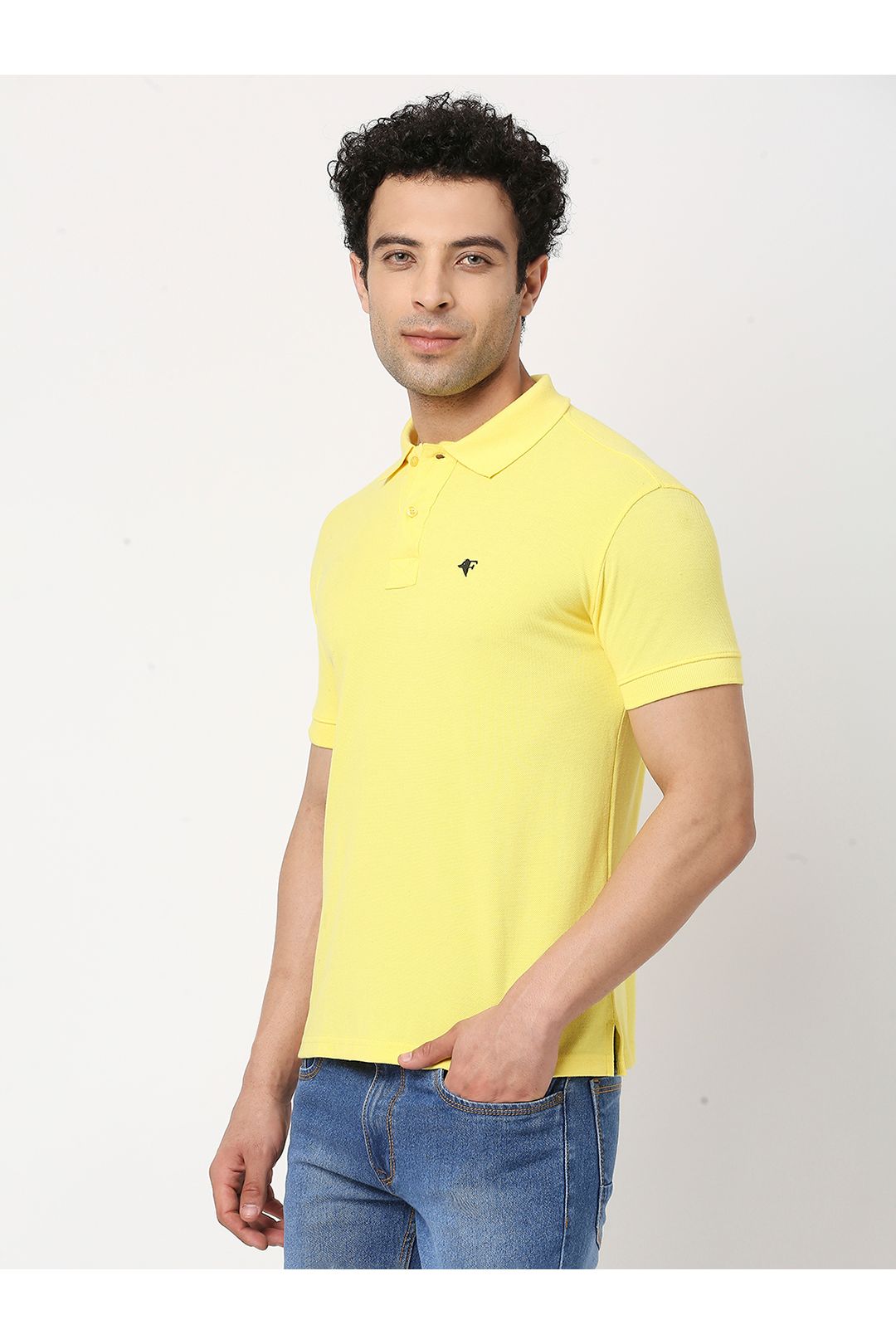 MENS YELLOW POLO T-SHIRT