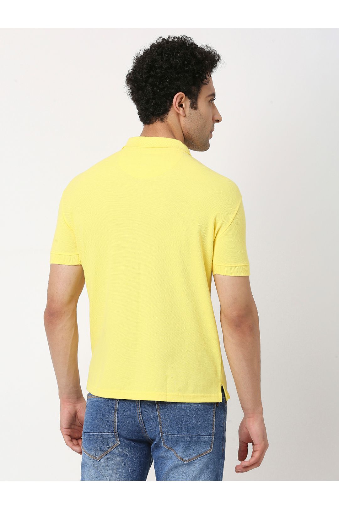 MENS YELLOW POLO T-SHIRT