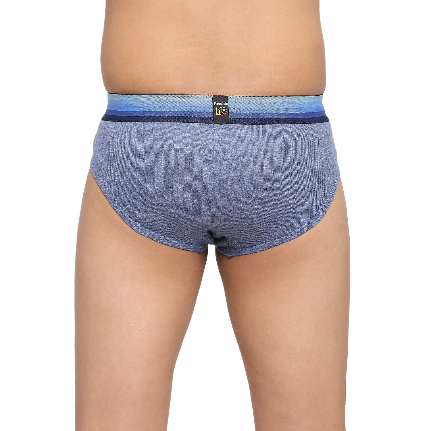 U19 Teenagers Cotton Brief Blue and Gray - Pack of 2