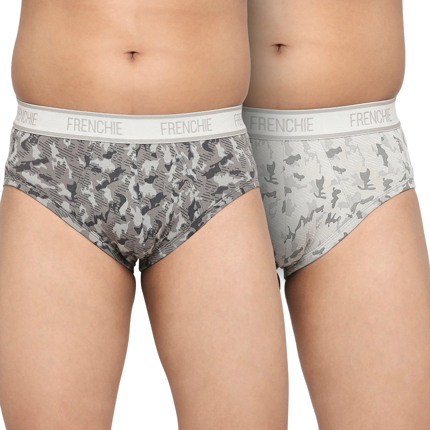 U19 Teenagers Cotton Brief Gray and Light Gray - Pack of 2