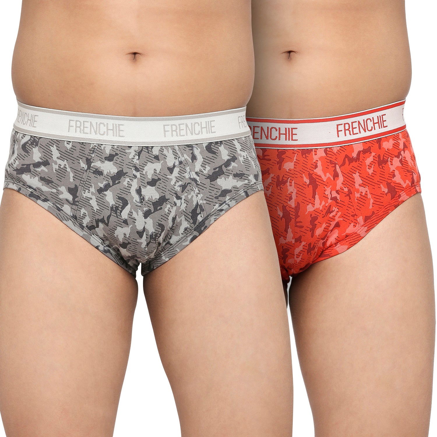 U19 Teenagers Cotton Brief Red and Gray - Pack of 2
