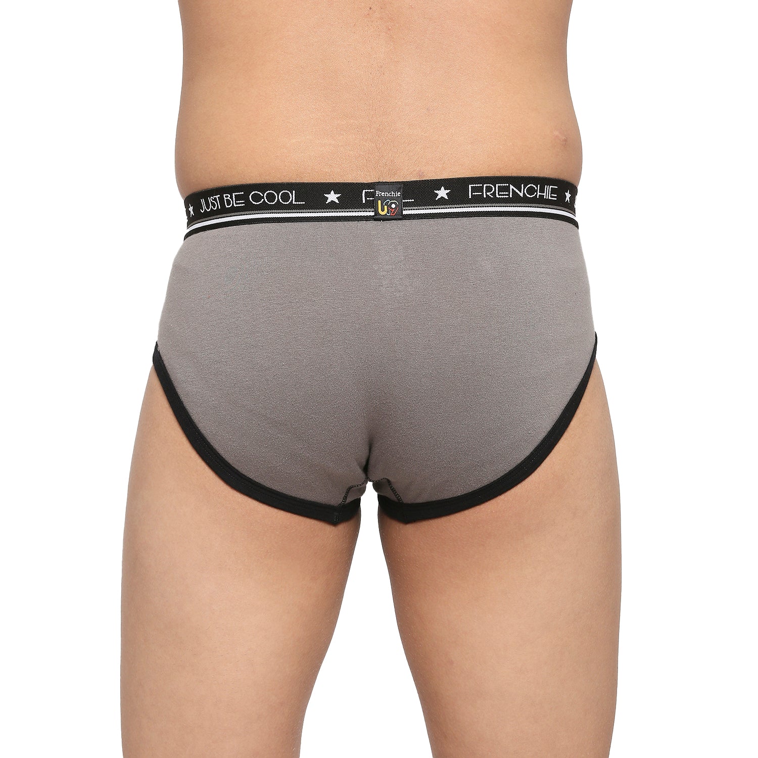U19 Teenagers Cotton Brief Gray and Blue - Pack of 2