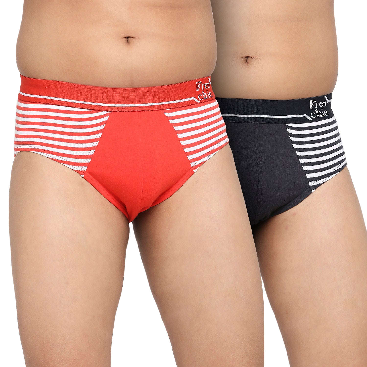 U19 Teenagers Cotton Brief Navy and Red - Pack of 2