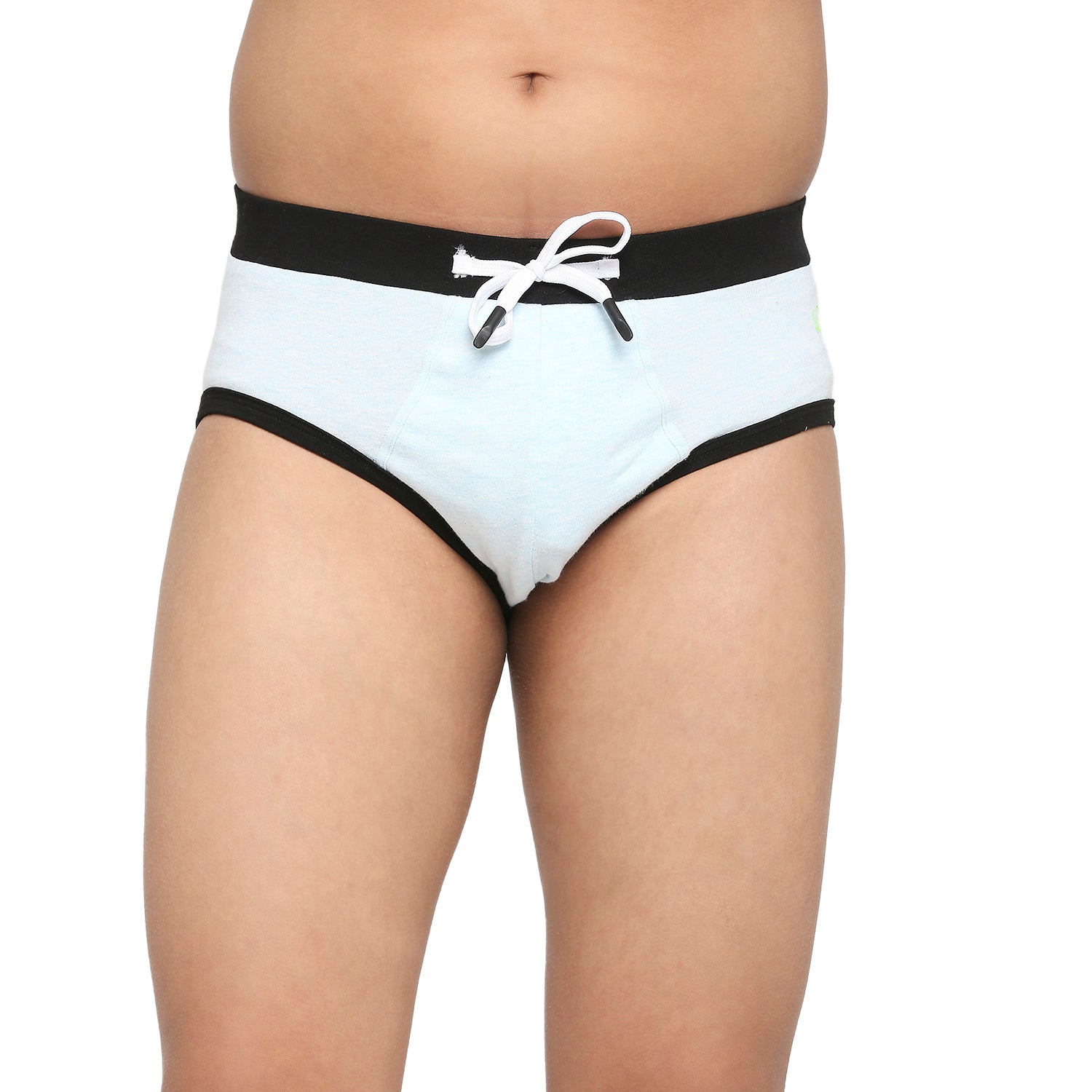 Teenagers Cotton Brief Aqua and Light Gray - Pack of 2