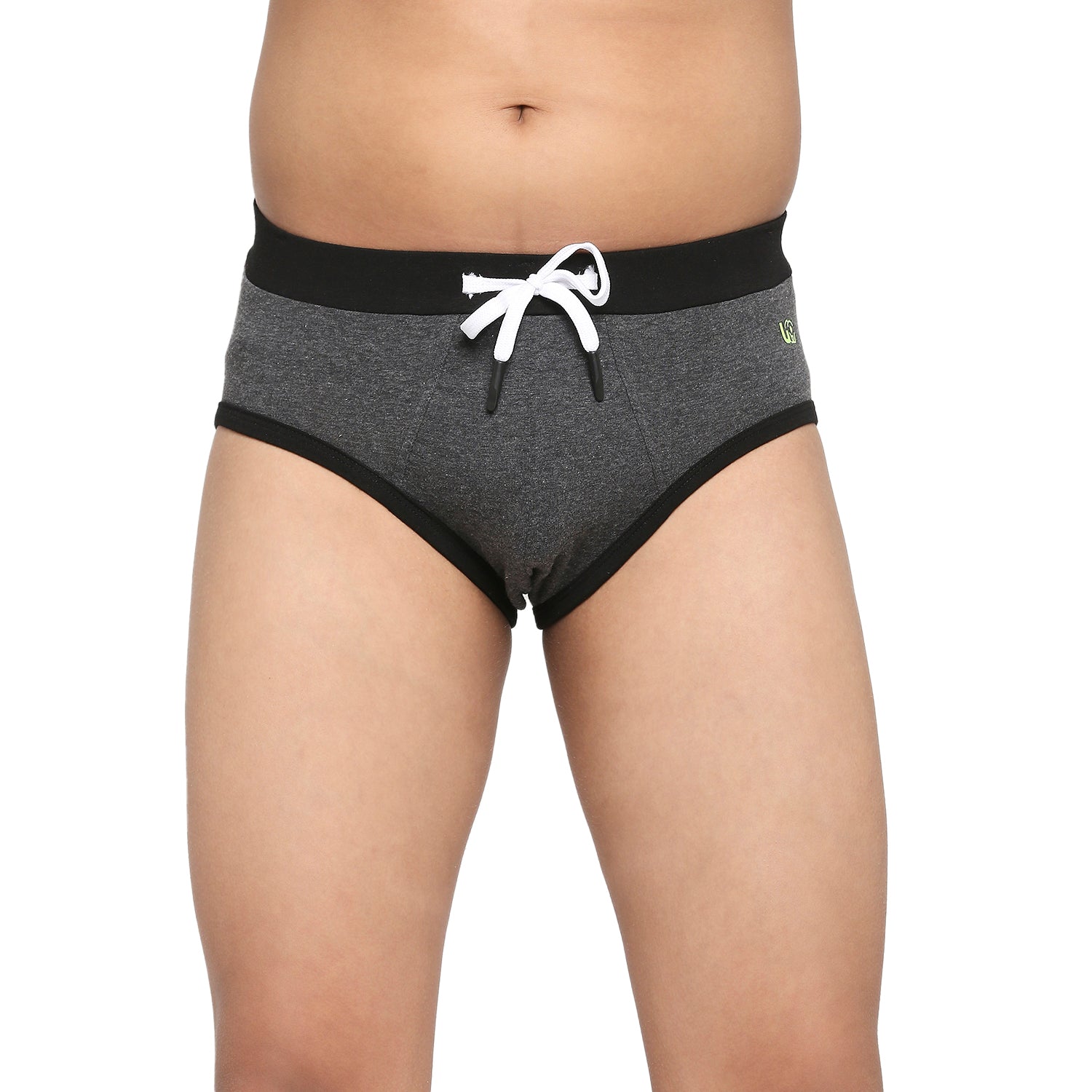 U19 Teenagers Cotton Brief Blue and Dark Gray - Pack of 2