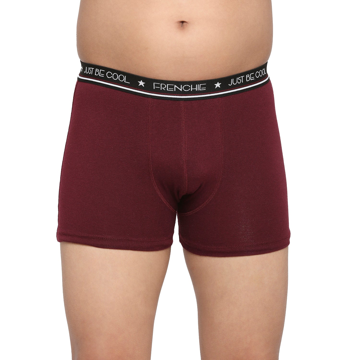 U19 Teenagers Cotton Trunk Wine and Light Gray - Pack of 2