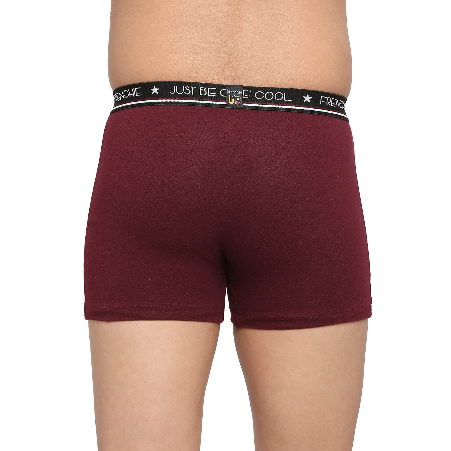 U19 Teenagers Cotton Trunk Wine and Light Gray - Pack of 2