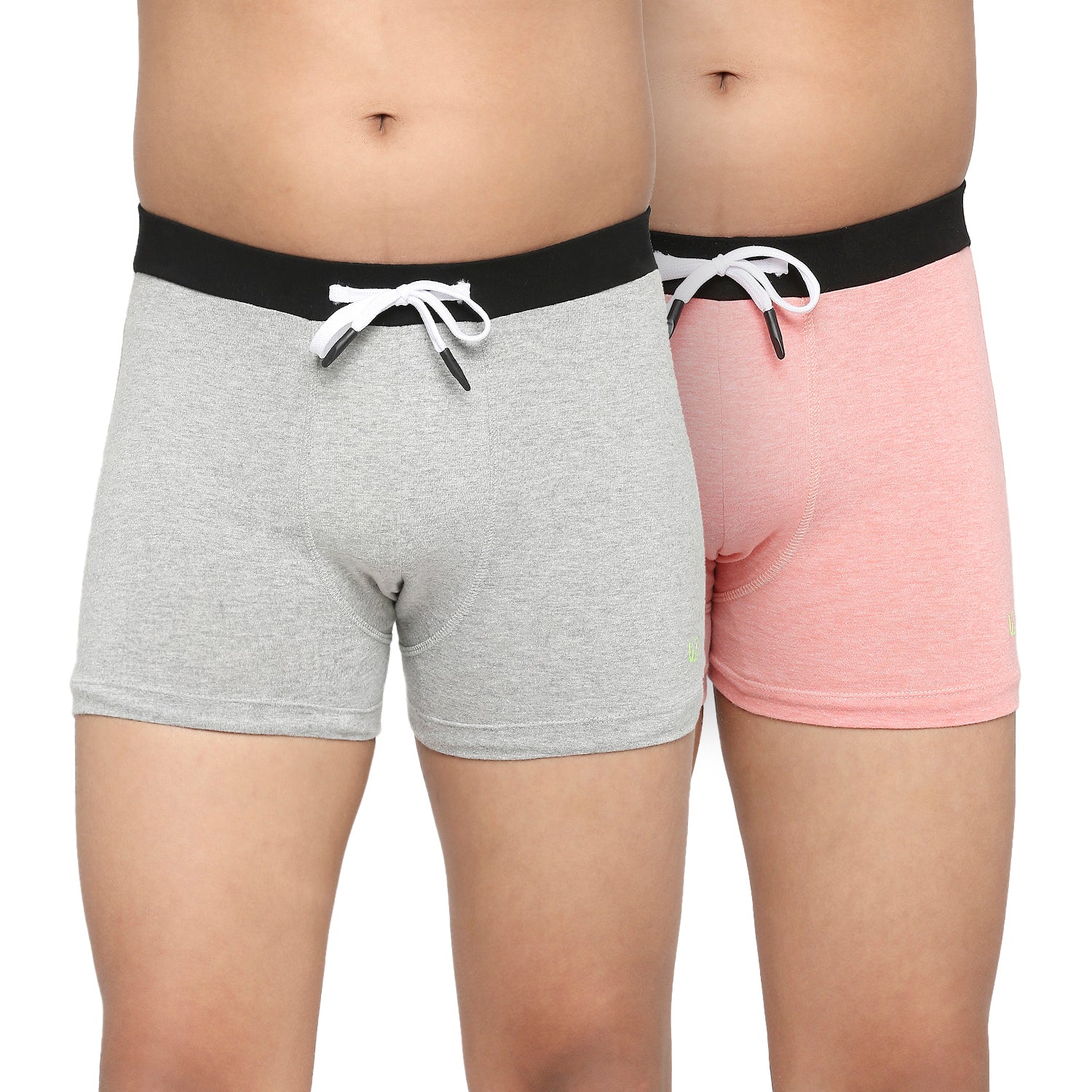 U19 Teenagers Cotton Trunk Light Gray and Pink - Pack of 2
