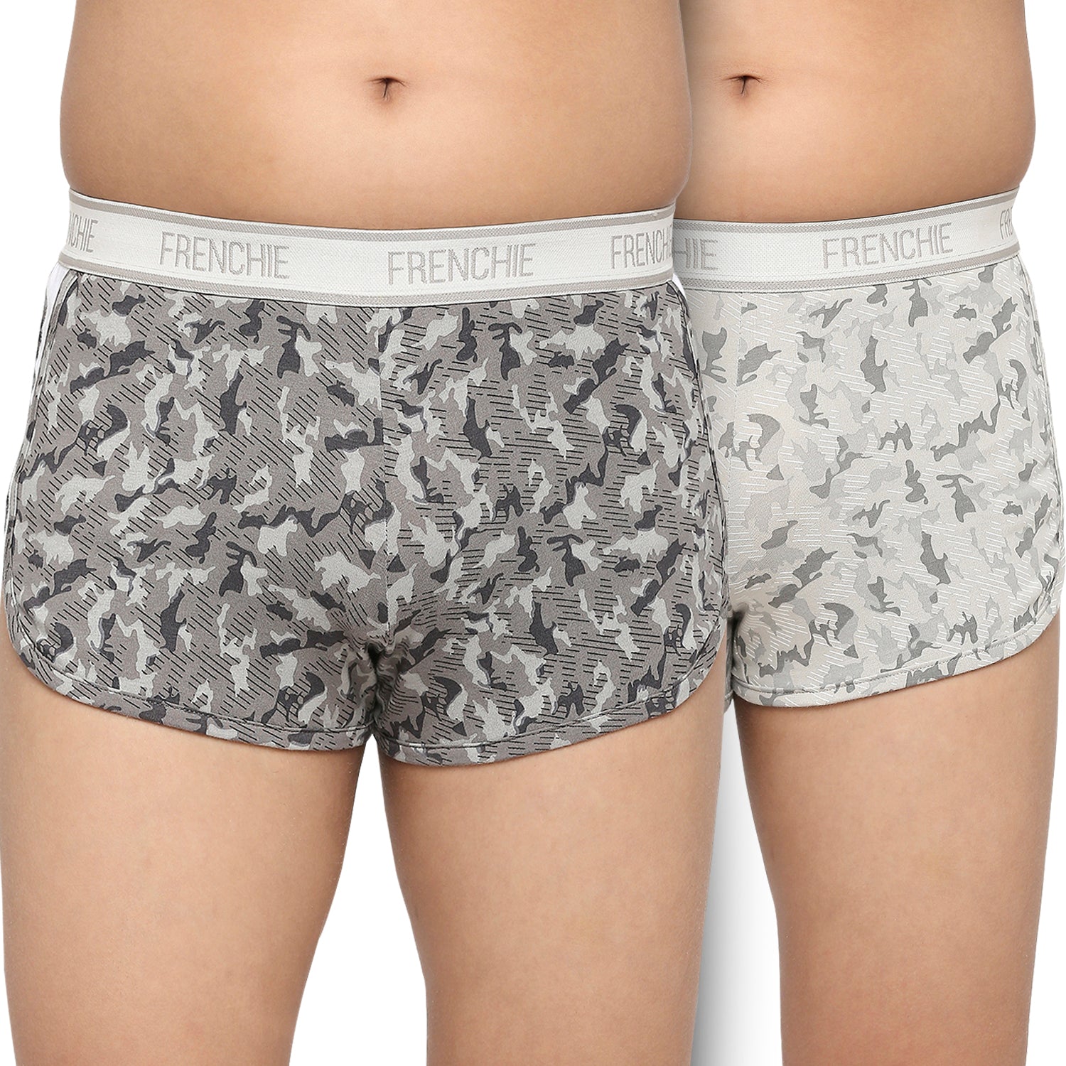 U19 Teenagers Cotton Trunk Gray and Light Gray - Pack of 2