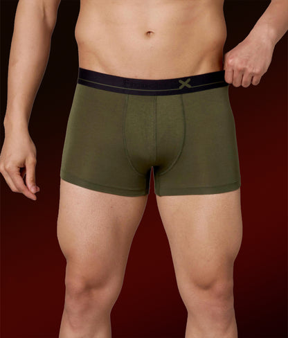 X-Lows Solid Beetle Olive Micro Modal Trunks