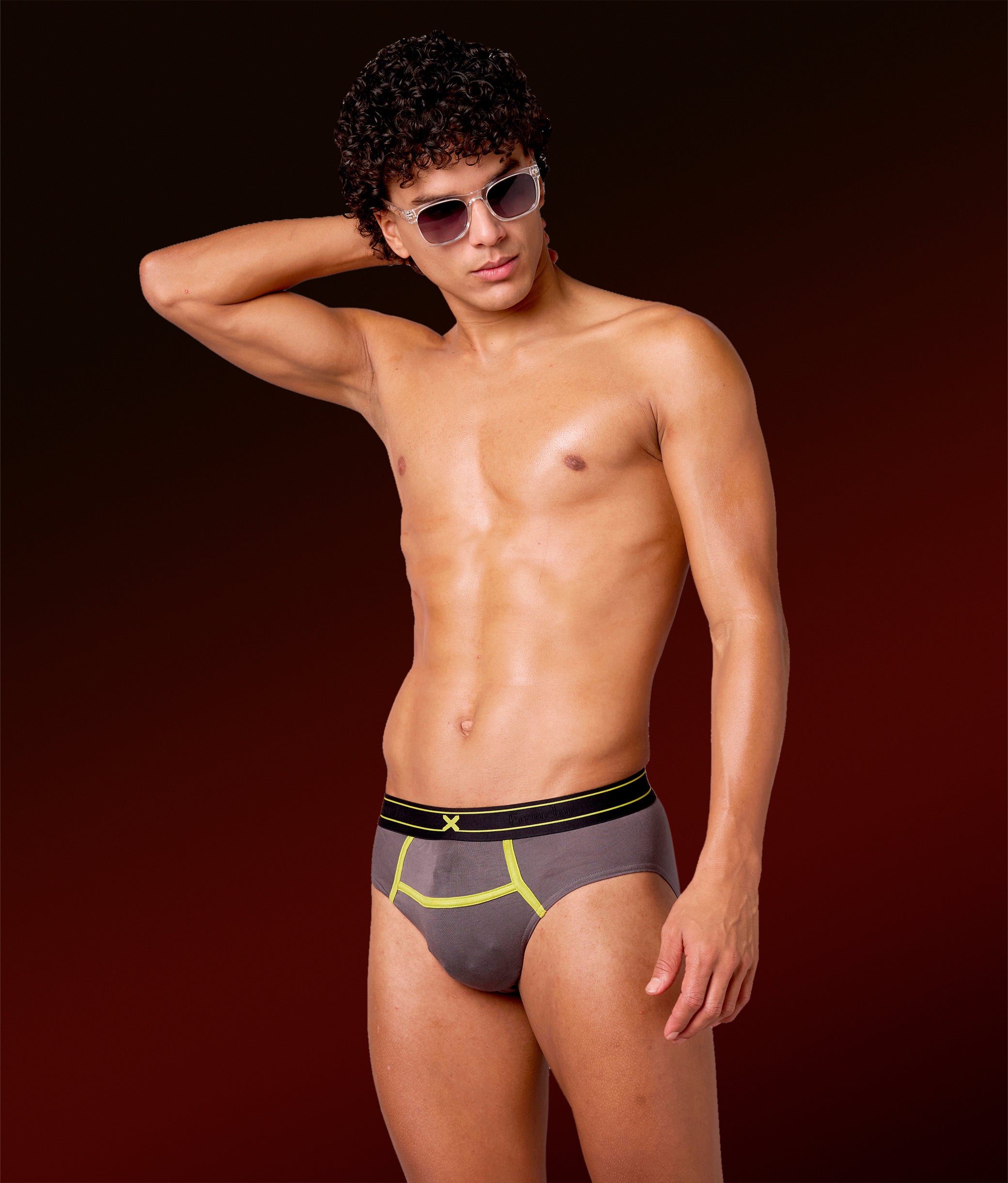 X-Rizz Castel Rock Grey Micro Modal Briefs