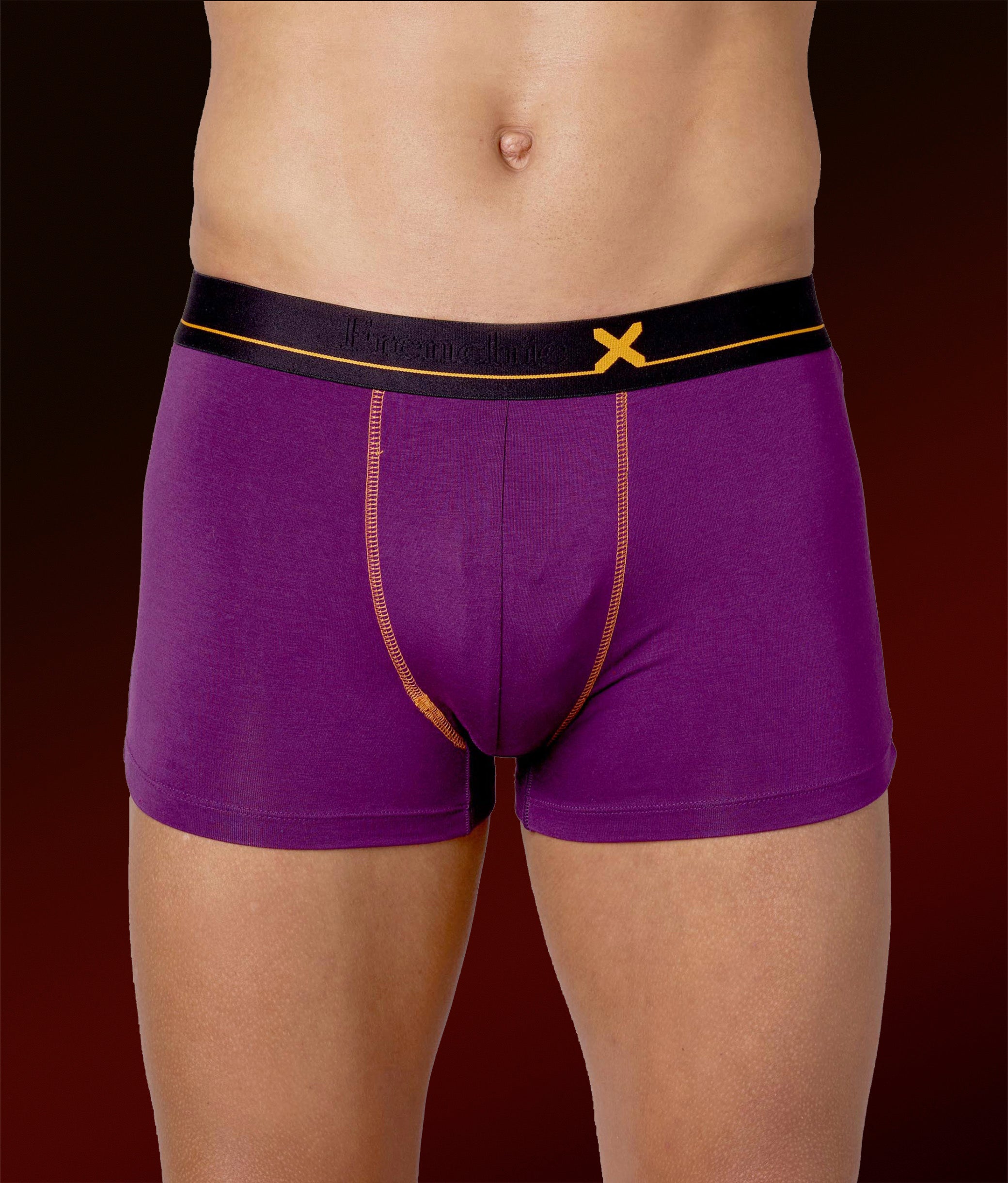 X-Drip Purple Heart Micro Modal Trunks for Men