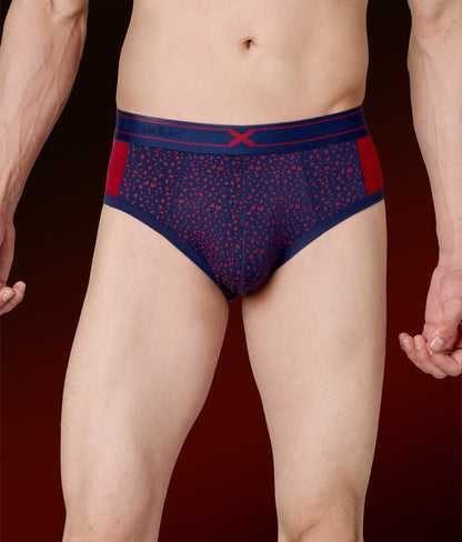 X-LIT Biking Red Leopard Print Micro Modal Briefs