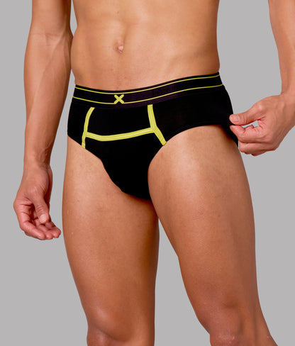 X-Rizz Black Micro Modal Briefs