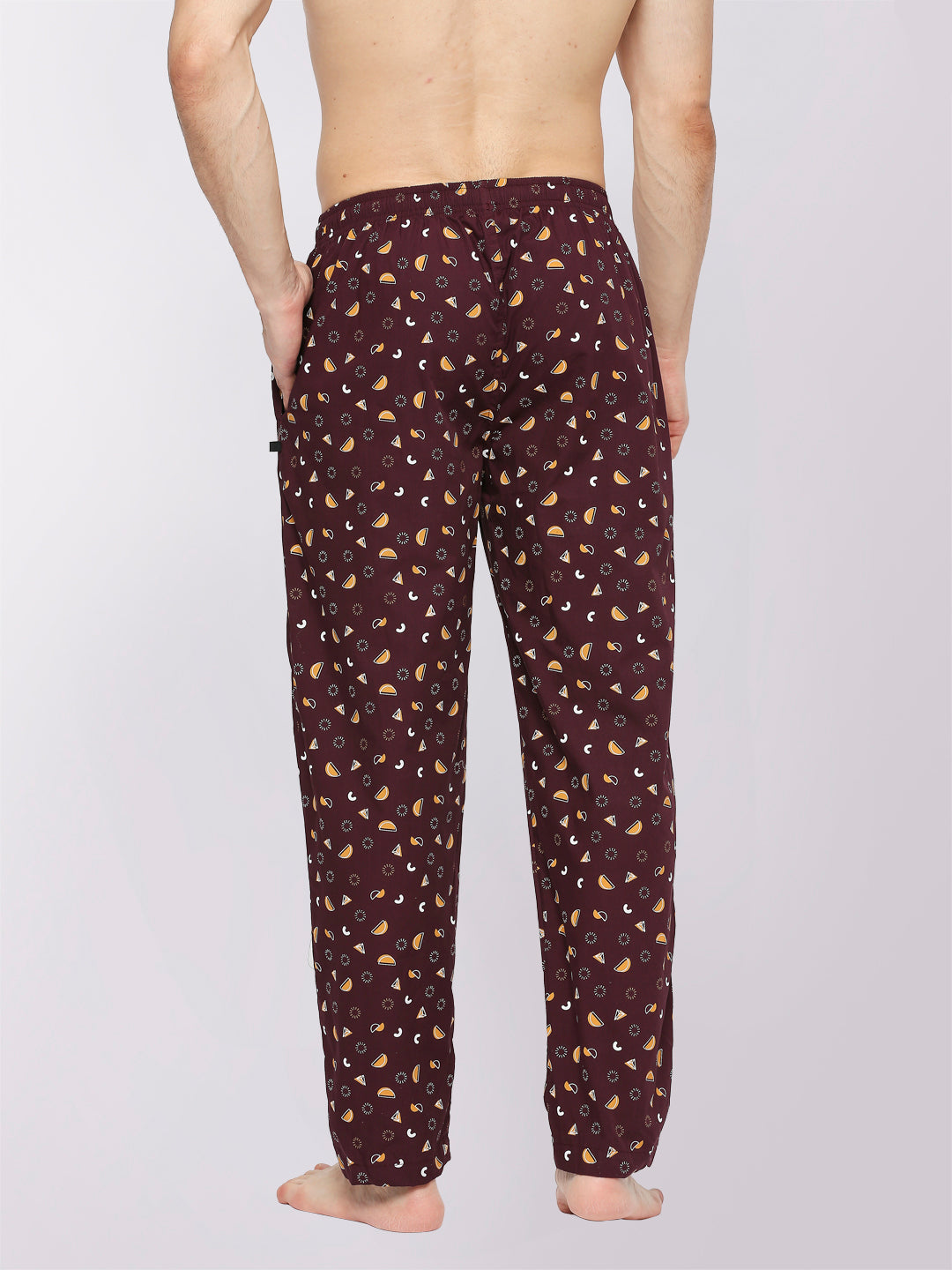 Relax Wear Geometric Brown Printed Pyjama