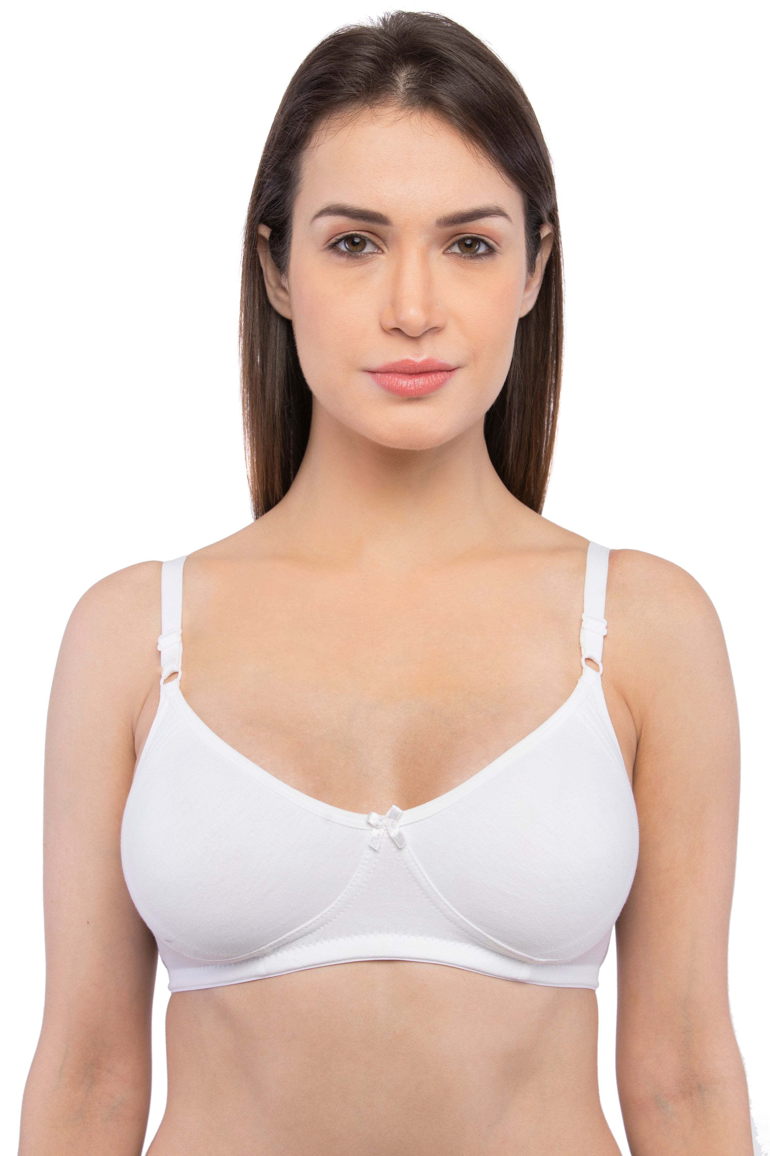 Women's Cotton Non-Padded Non-Wired Full-Coverage Essential Bra - Allure