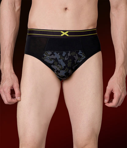 X-Sin Solid Black Air Soft Micro Modal Briefs