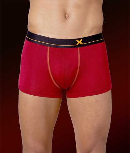 X-Drip Biking Red Micro Modal Trunks for Men