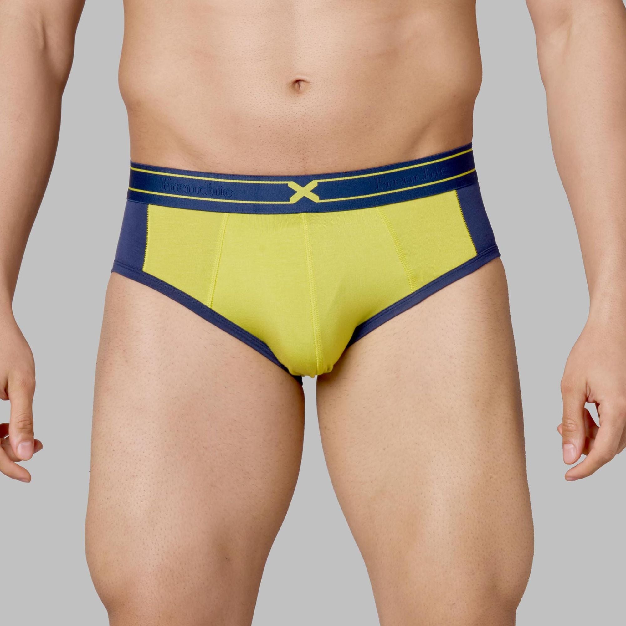 X-Groove Lime Punch Micro Modal Cotton Briefs for Men