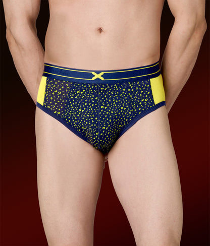 X-LIT Lime Punch Leopard Print Micro Modal Briefs