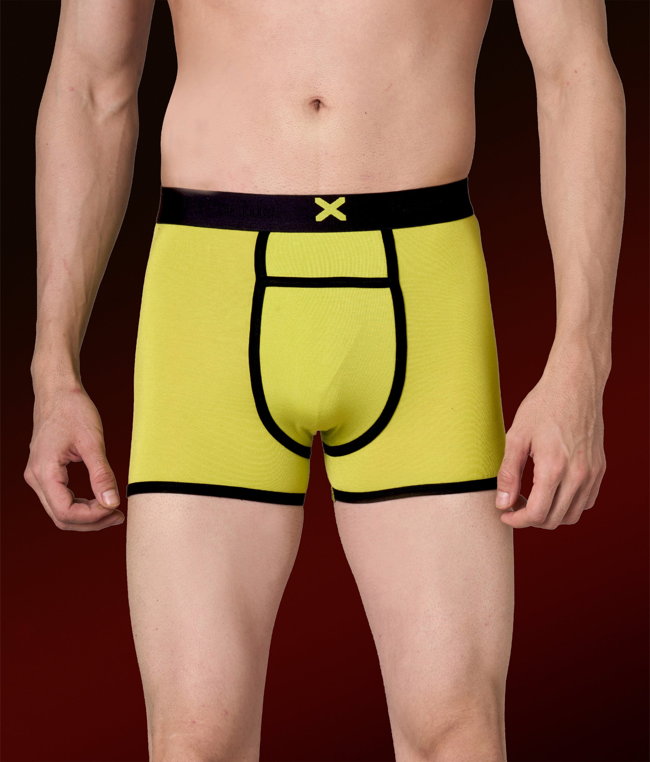 X-Hype Solid Lime Punch Micro Modal Trunks