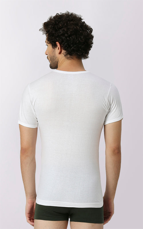 Oxy Round Neck with Sleeve Men's Cotton Vest