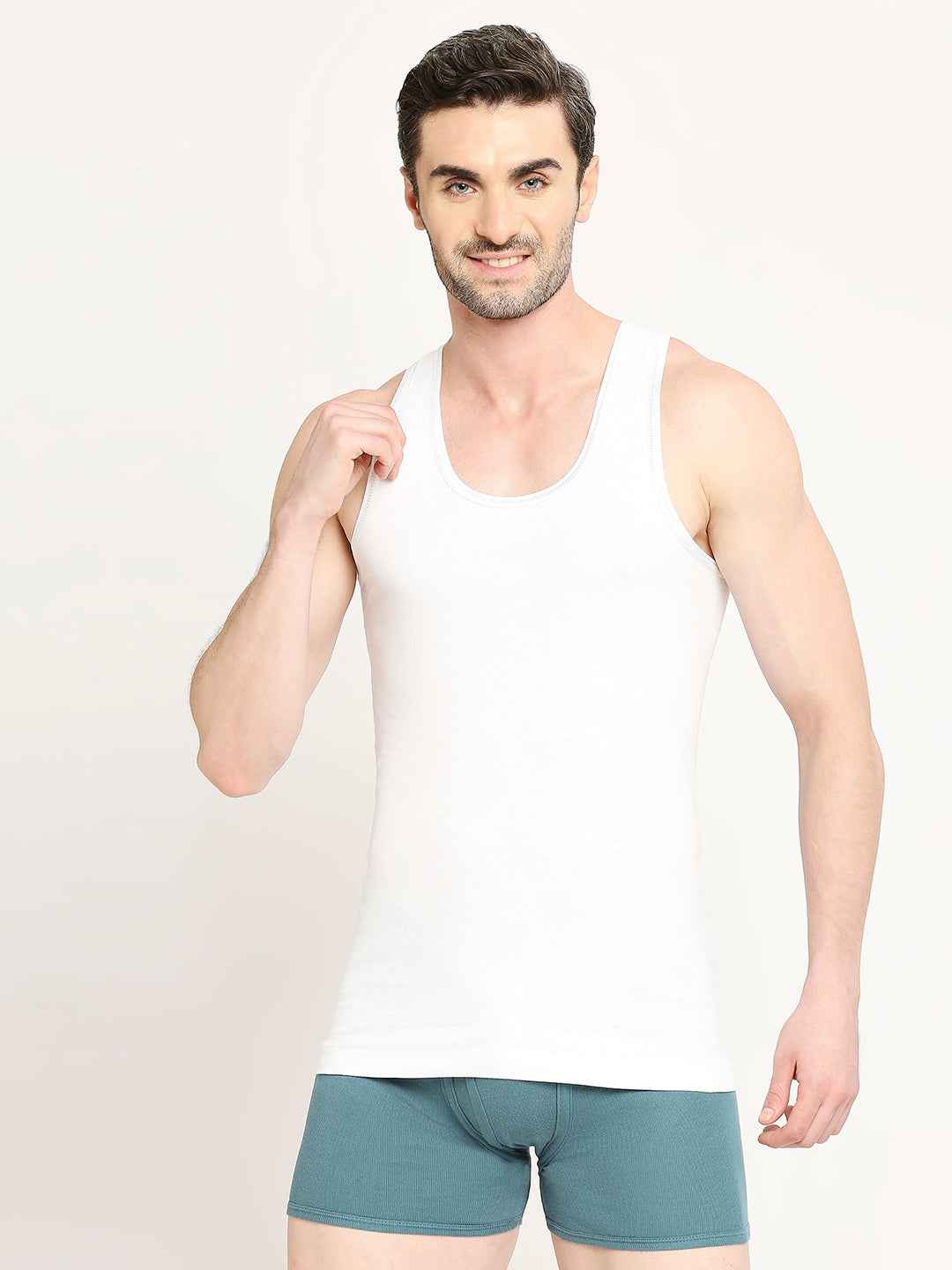 Nawab 100% Soft Cotton Round Neck Sleeveless Inner Vest for Men