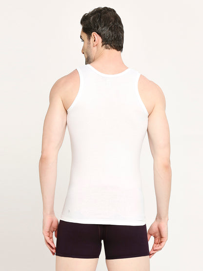 Stay Fresh 24x7 Men's Quick Dry Cotton Vest with Sweat Absorbent Technology