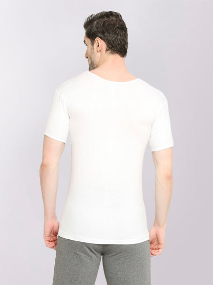 Bonus Knit Shrunk Men's Anti-Microbial Half-Sleeve Cotton Vest for Men