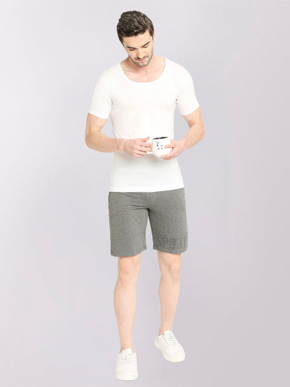 Bonus Knit Shrunk Men's Anti-Microbial Half-Sleeve Cotton Vest for Men