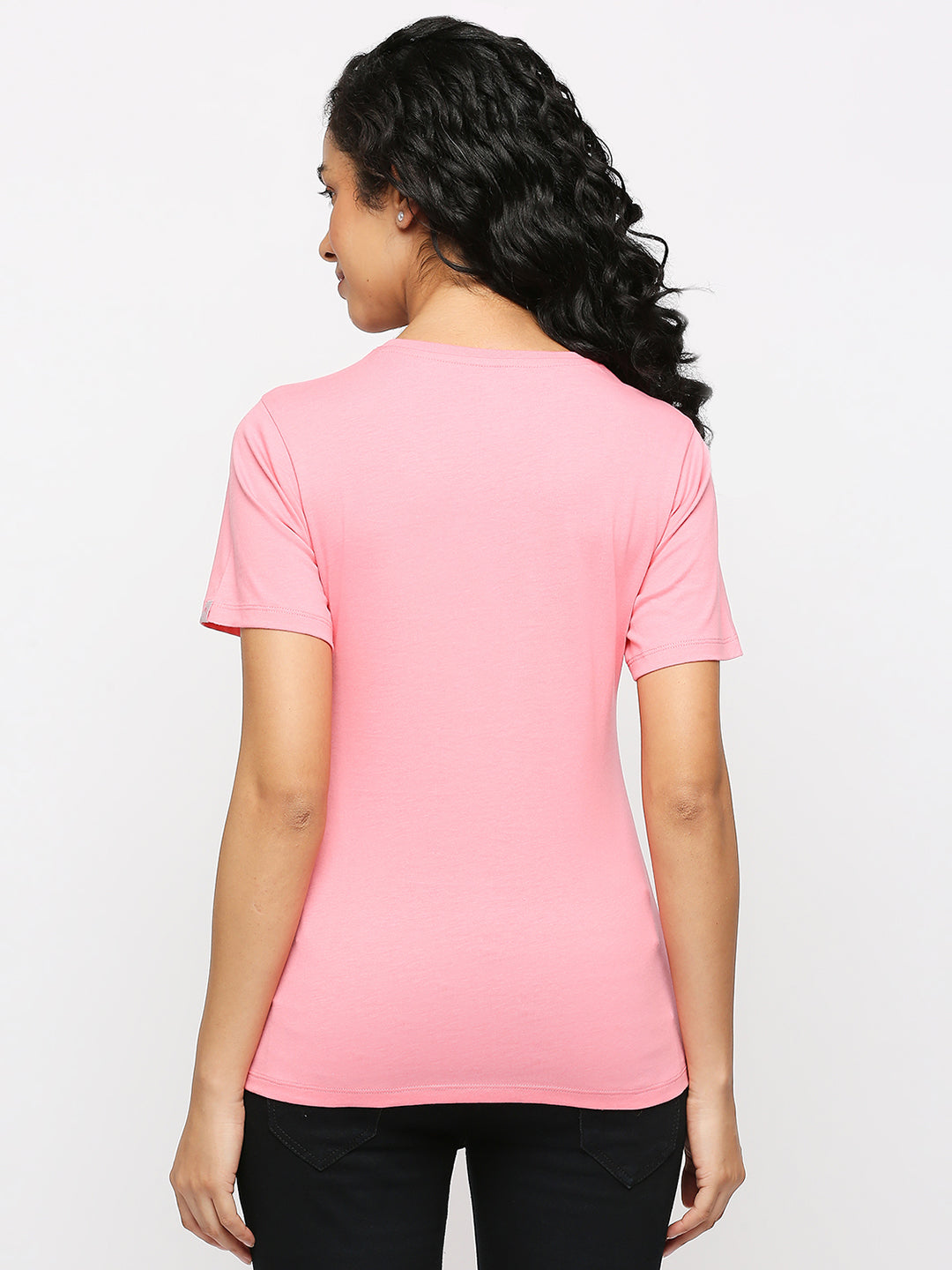 Cotton Rich Essential Pink T-Shirt for Women