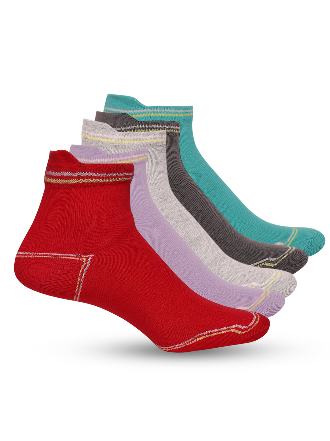 PO5 Sports Solid 003 Low Cut Assorted Cotton Socks