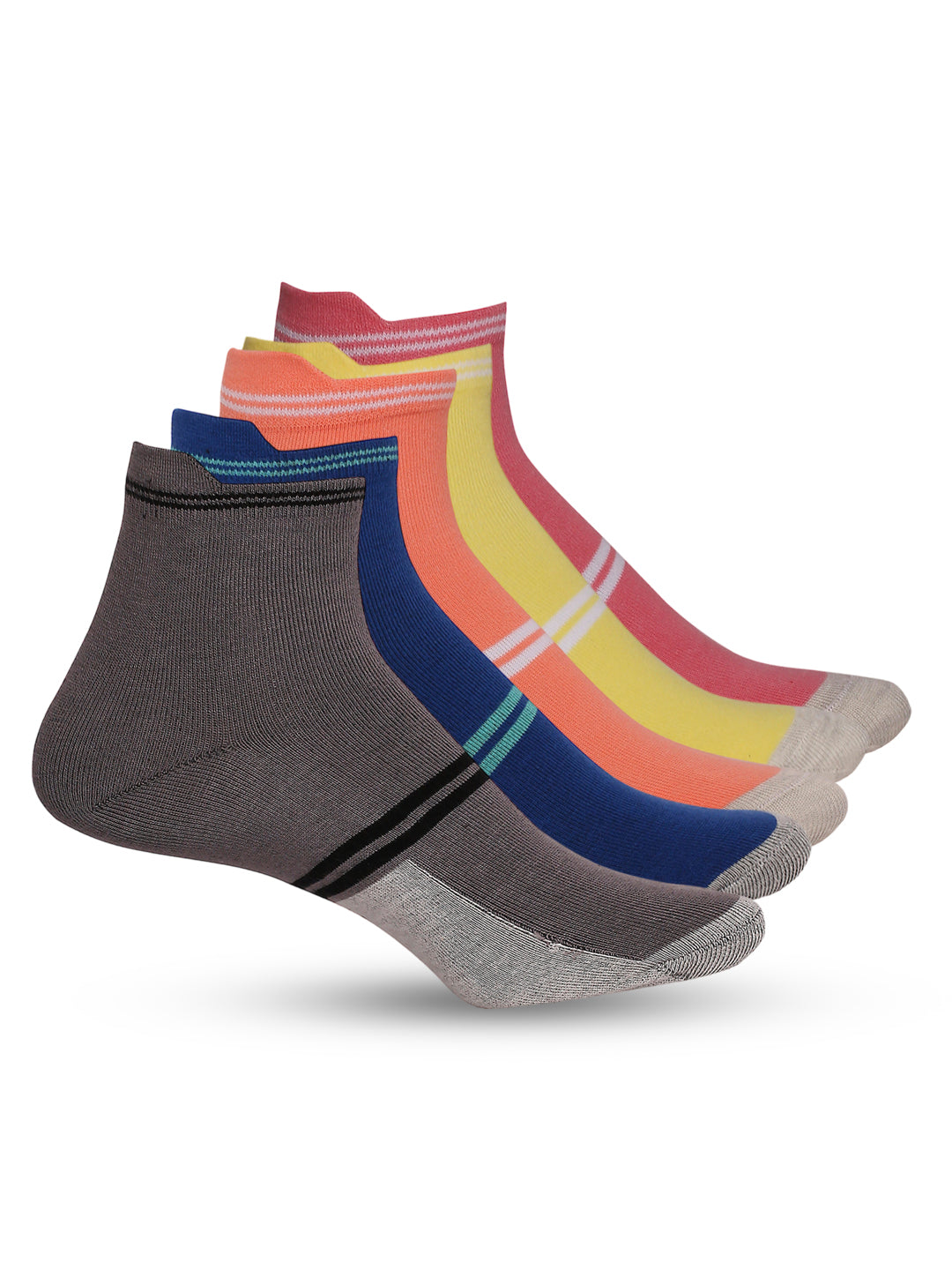 PO5 Sports Solid 004 Low Cut Assorted Cotton Socks