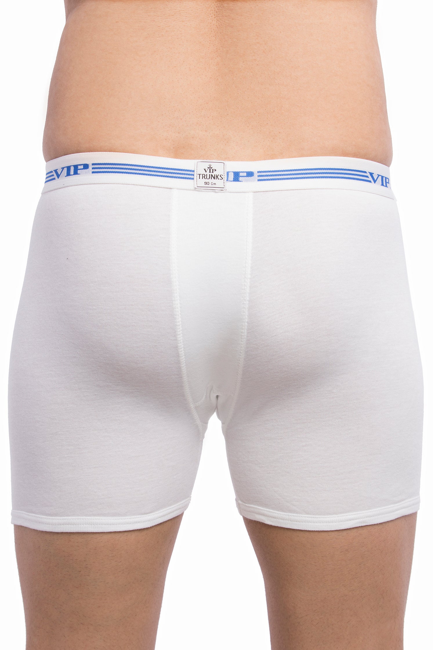 Men's Advanta White 100% Cotton Rib Trunks