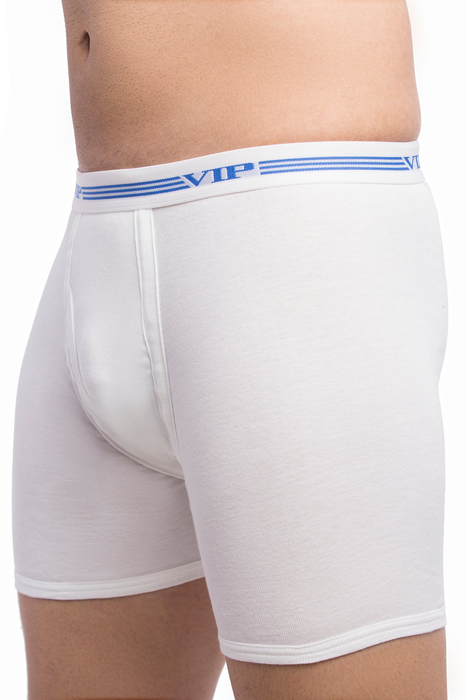 Men's Advanta White 100% Cotton Rib Trunks