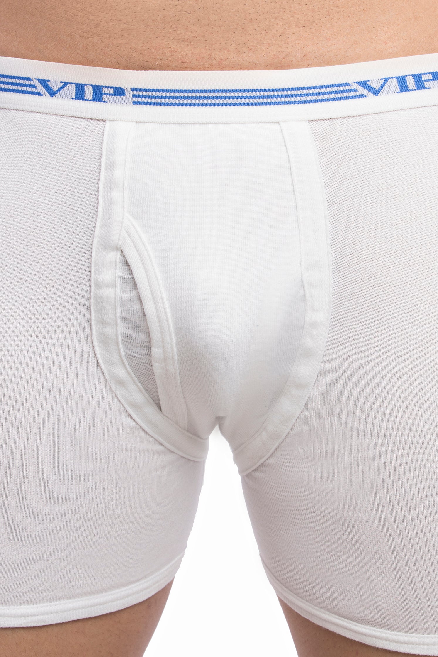 Men's Advanta White 100% Cotton Rib Trunks