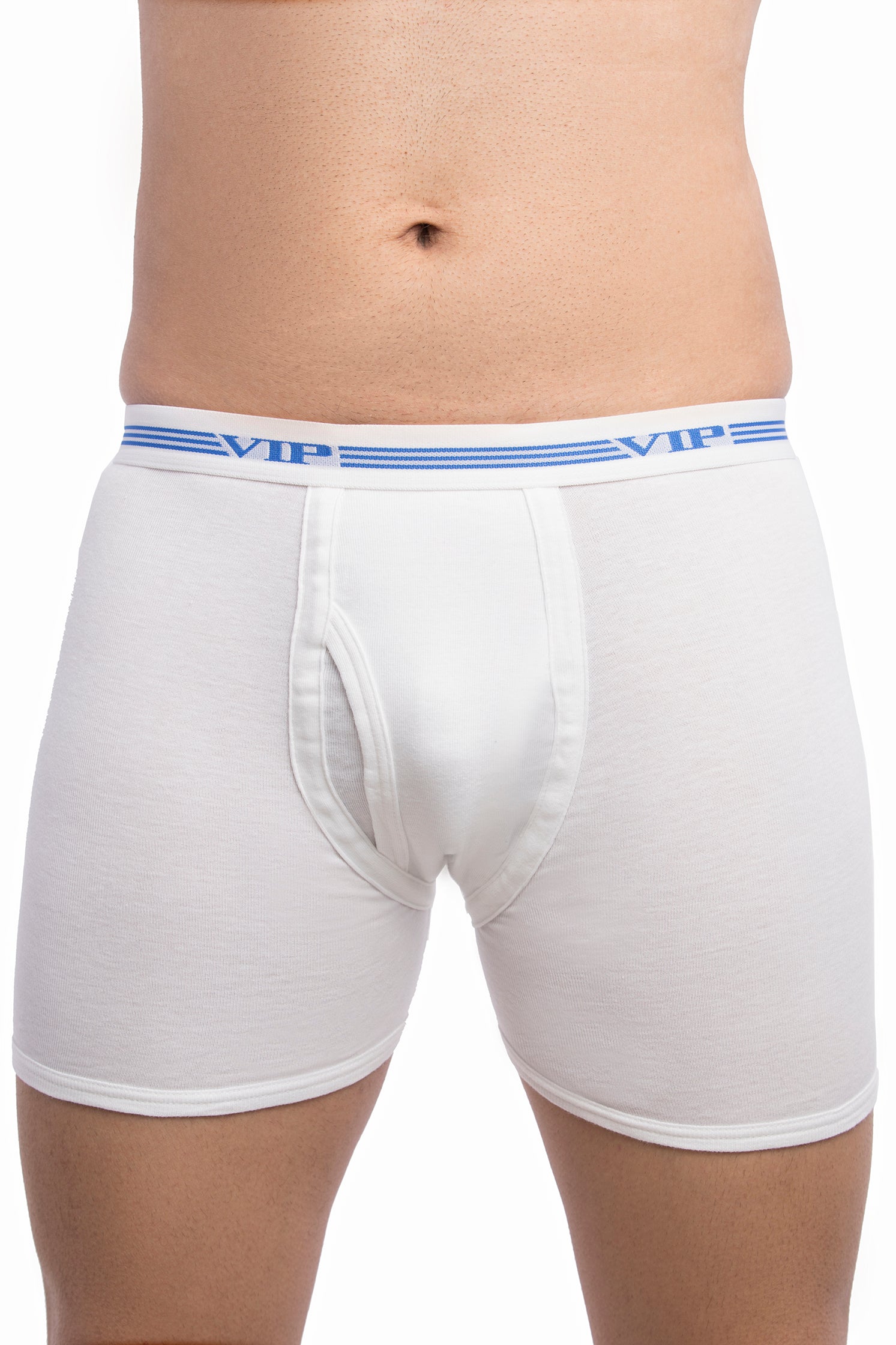 Men's Advanta White 100% Cotton Rib Trunks