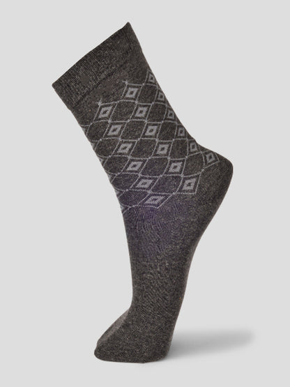 PACK OF 5 SMART FORMAL - ARGYLE   - 003 FULLl CUT ASSORTED COTTON SOCKS