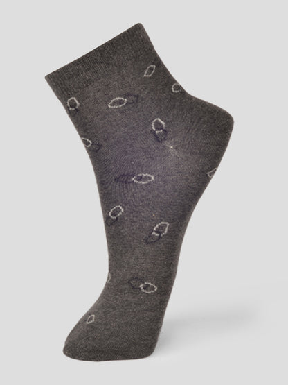 PACK OF 5 SMART FORMAL -ALL OVER- 007 ANKLE CUT ASSORTED COTTON SOCKS