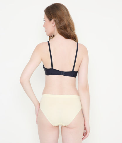 Silky Soft Second Skin T-Shirt Bra | Padded | Full Coverage bra for Women - Navy Blue