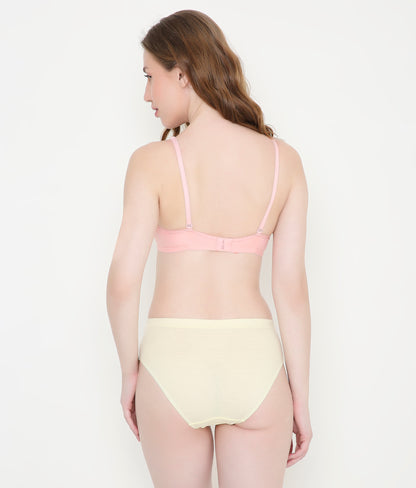 Silky Soft Second Skin T-Shirt Bra | Padded | Full Coverage bra for Women - Peach