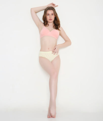 Silky Soft Second Skin T-Shirt Bra | Padded | Full Coverage bra for Women - Peach