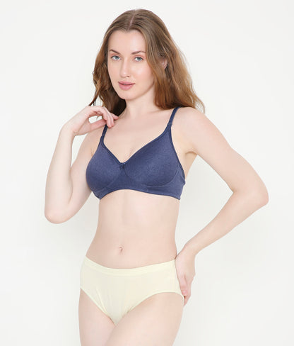 Women's Indigo Melange Lightly Padded Everyday T-Shirt Bra