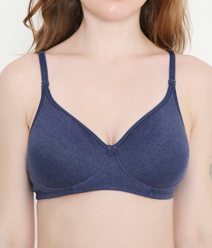 Women's Indigo Melange Lightly Padded Everyday T-Shirt Bra